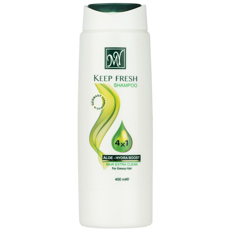 شامپو مخصوص موهای چرب مای مدل Keep Fresh حجم 400 میلیلیتر، افزایش رطوبت و آبرسانی، قدرت پاککنندگی بالا، تنظیمکننده چربی سر، درخشان و احیاکننده، از بین برنده باکتریها